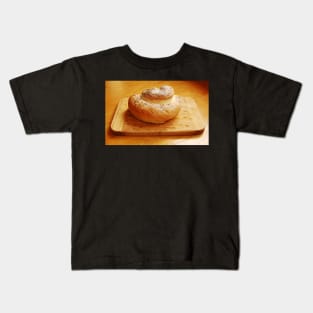 White Swirl Bread Loaf Kids T-Shirt